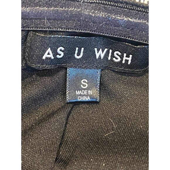 AS U WISH Tube Top Dress Sequin Cocktail Embellished Strapless Black Gray Size S - Picture 10 of 10